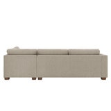 Thomasville Fabric Sectional With Storage Ottoman