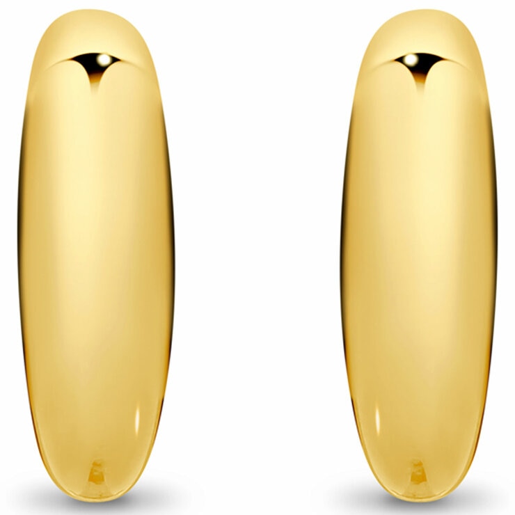 18KT Yellow Gold Classic Hoop Earrings