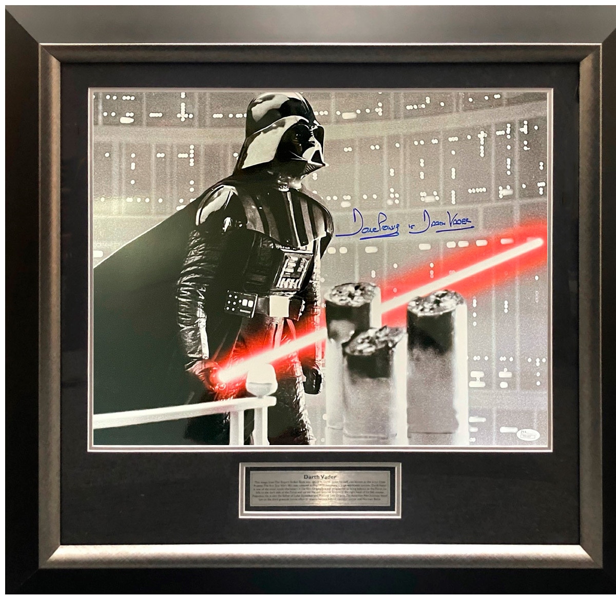 Icons of Sport Dave Prowse Signed Darth Vader Empire Strikes Back Photo Framed