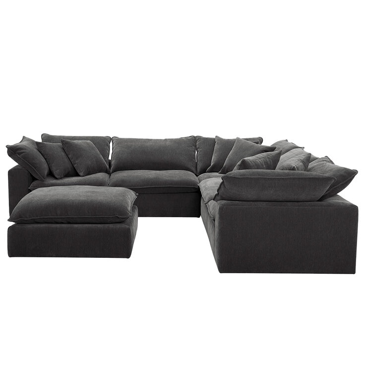 Aiden & Ivy 6 Piece Fabric Modular Sectional