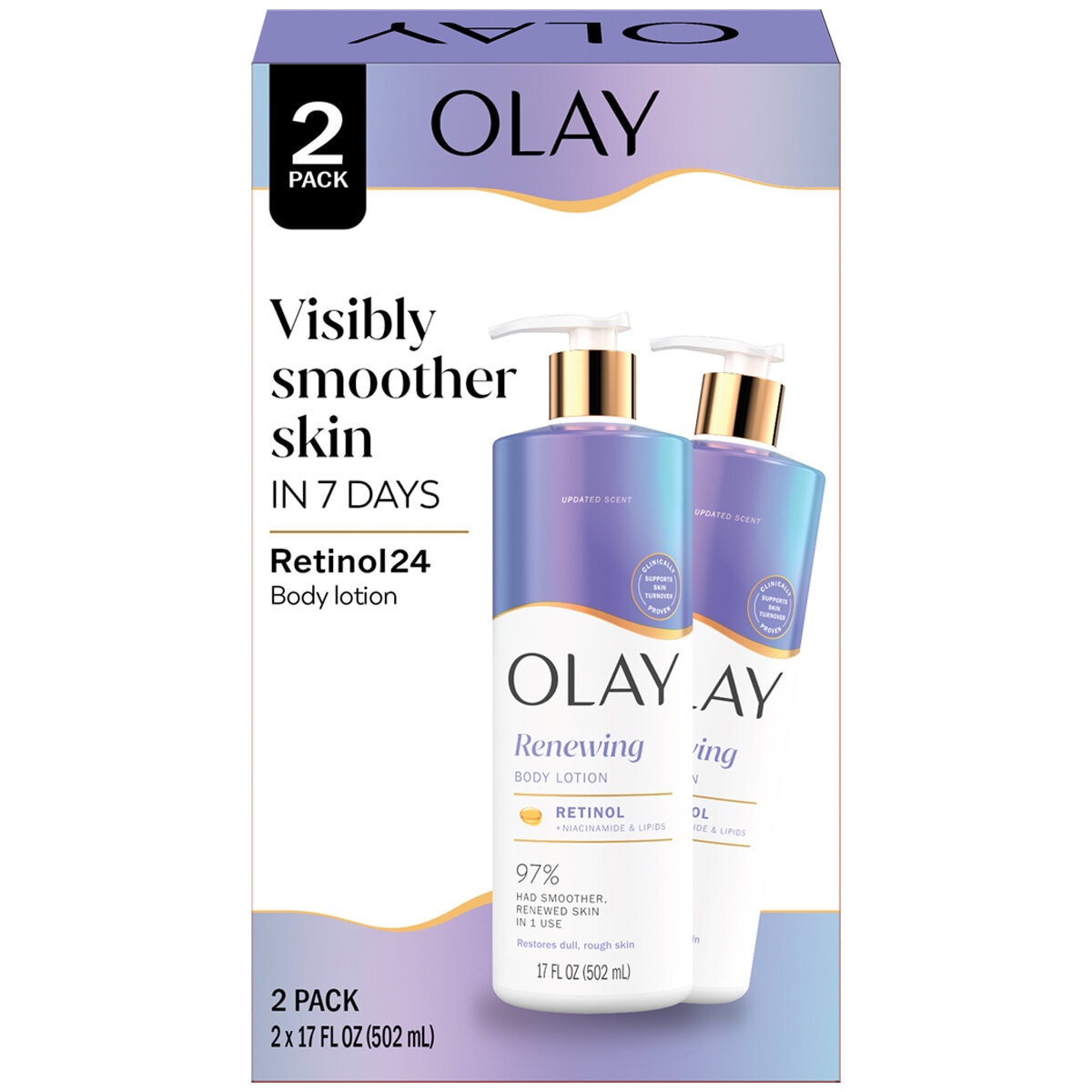 Olay Retinol Hand & Body Lotion 2 x 502ml