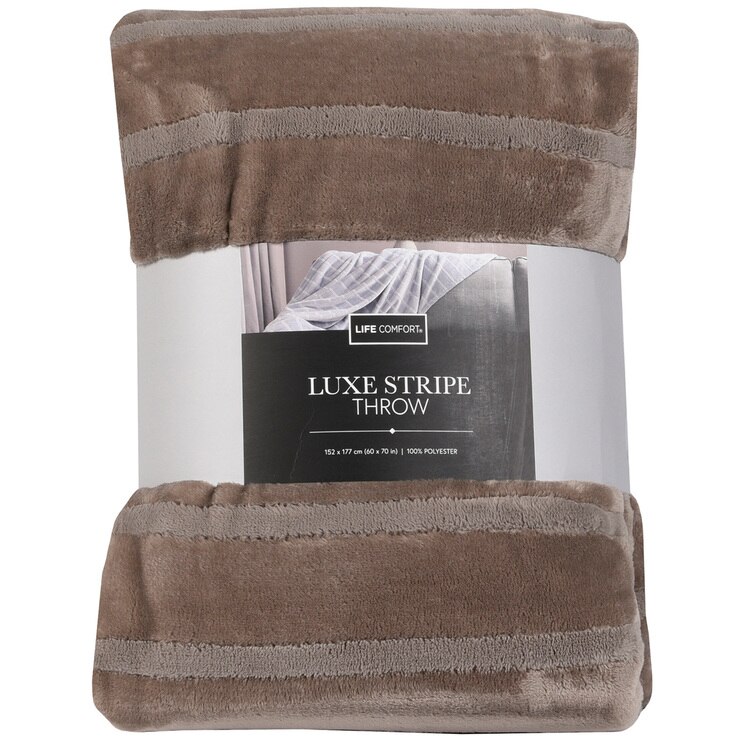 Life Comfort Luxe Stripe Throw Costco Australia