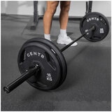 Centr 136kg Rubber Olympic Weight Set With Bar