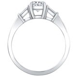 18KT White Gold 1.32ctw Diamond Oval Shaped Bridal Ring