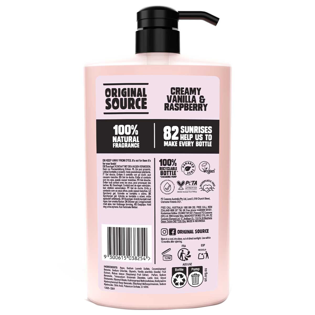 Original Source Creamy Vanilla & Raspberry Wash 2x1L Original Source Creamy Vanilla & Raspberry Wash 2x1L