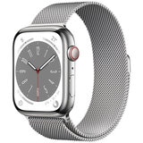 Apple Watch Series 8 GPS + Cellular 41mm Gold Stainless Steel Case with Gold Milanese Loop