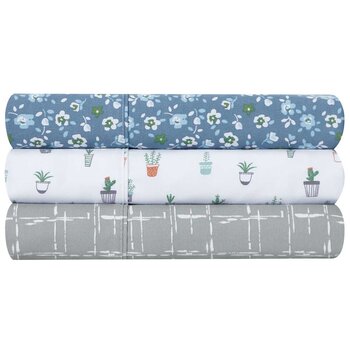 South Point Fashion Poly Flannel Sheet Set 4 Piece King Single
