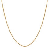 14KT Yellow Gold Spiga Adjustable Chain/