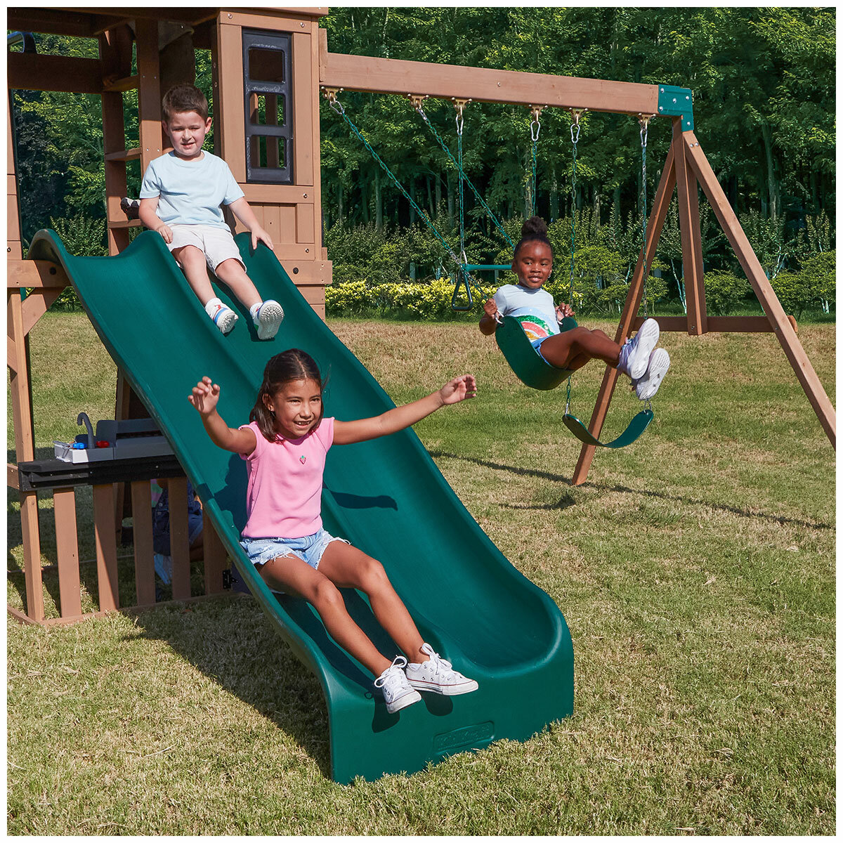 KidKraft Summit View Wooden Swing Set