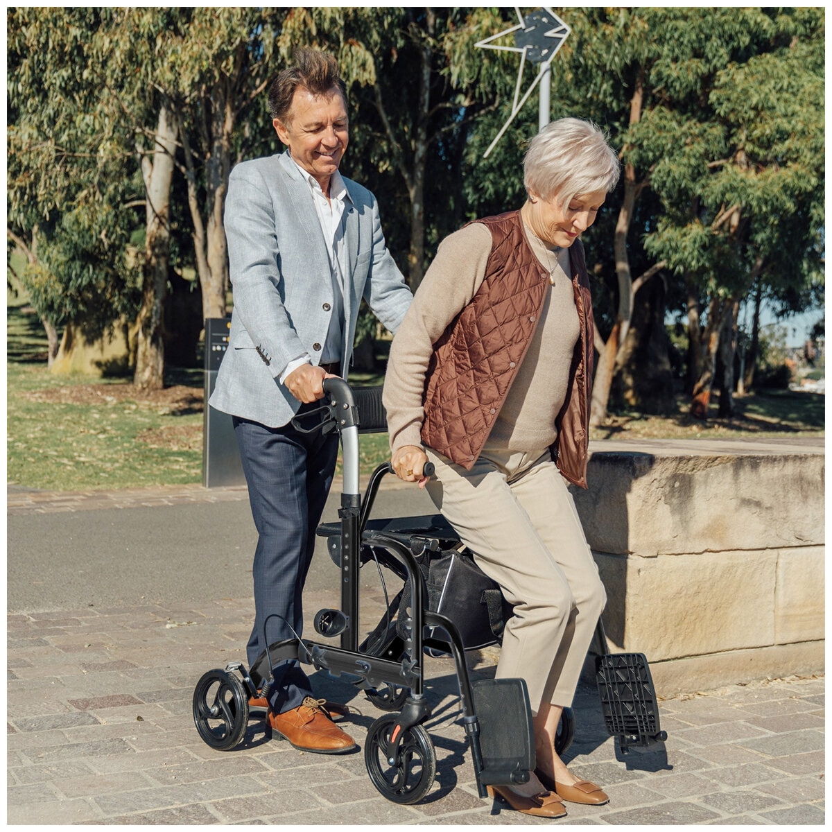 Altus Hybrid Duo 2-in-1 Mobility Rollator and Transit Wheelchair