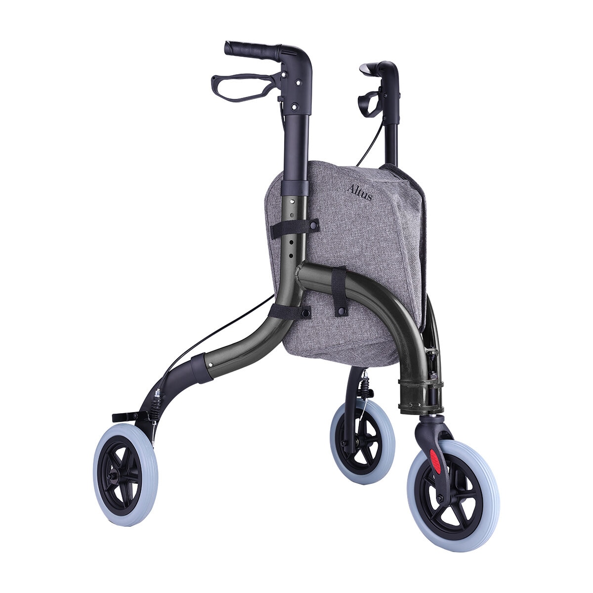 Altus Premium Lightweight 3-Wheel Rollator Walker with Convenient Storage Bag