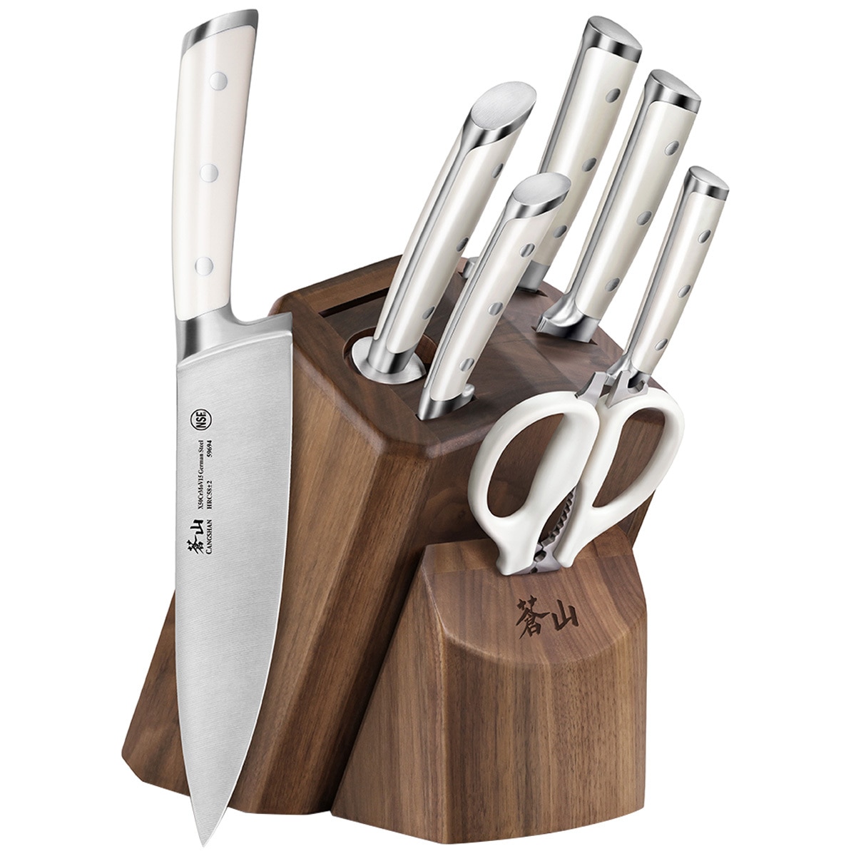 Cangshan S1 Series Walnut Knife Block Set 8 Piece