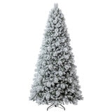 Pre-Lit Glitter Flocked Cashmere Artificial Christmas Tree 2.74M