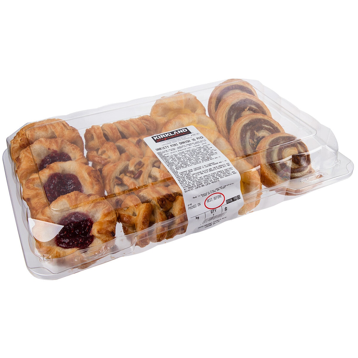 Kirkland Signature Variety Mini Danish 16pk 528g