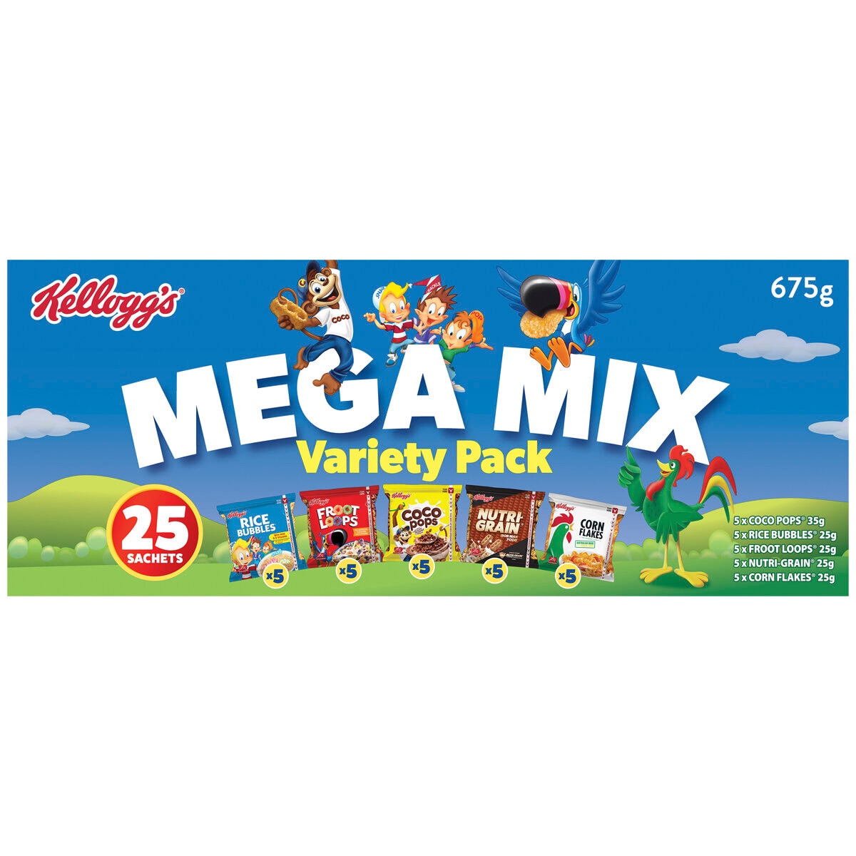Kellogg's Mega Mix Variety 675 gram (25 sachets)