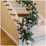 Pre-Lit Decorated Holiday Artificial Garland Metallic 2.7m