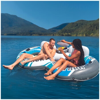 Intex Blue Rapid River Run 2 Inflatable Lounge 2.43 x 1.57M
