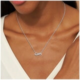 18KT White Gold 0.05ctw Diamond Infinity Pendant