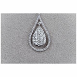 18KT White Gold 2.75ctw Diamond Teardrop Necklace