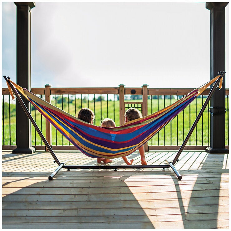 Vivere Double Cotton Hammock with Stand 280cm Vivere Double Cotton Hammock with Stand 280cm