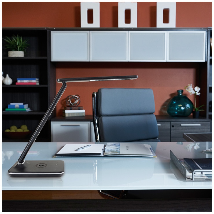 Ottlite Executive Desk Lamp with Wireless Charging Base Black Costco