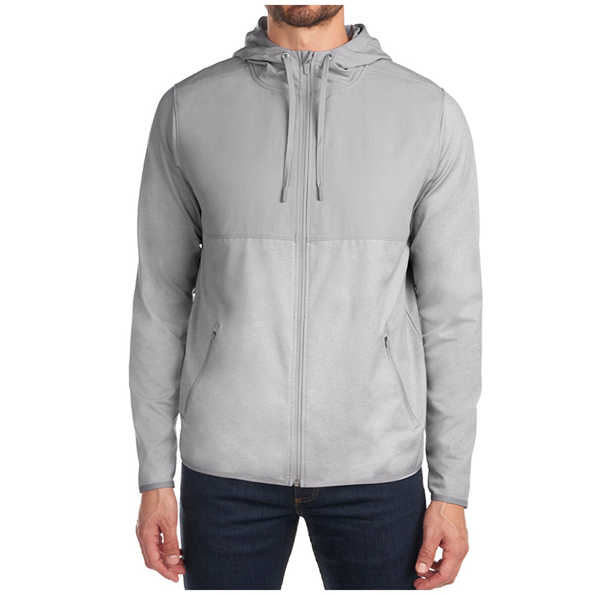 Kirkland Signature Full Zip Media Jacket Light Grey