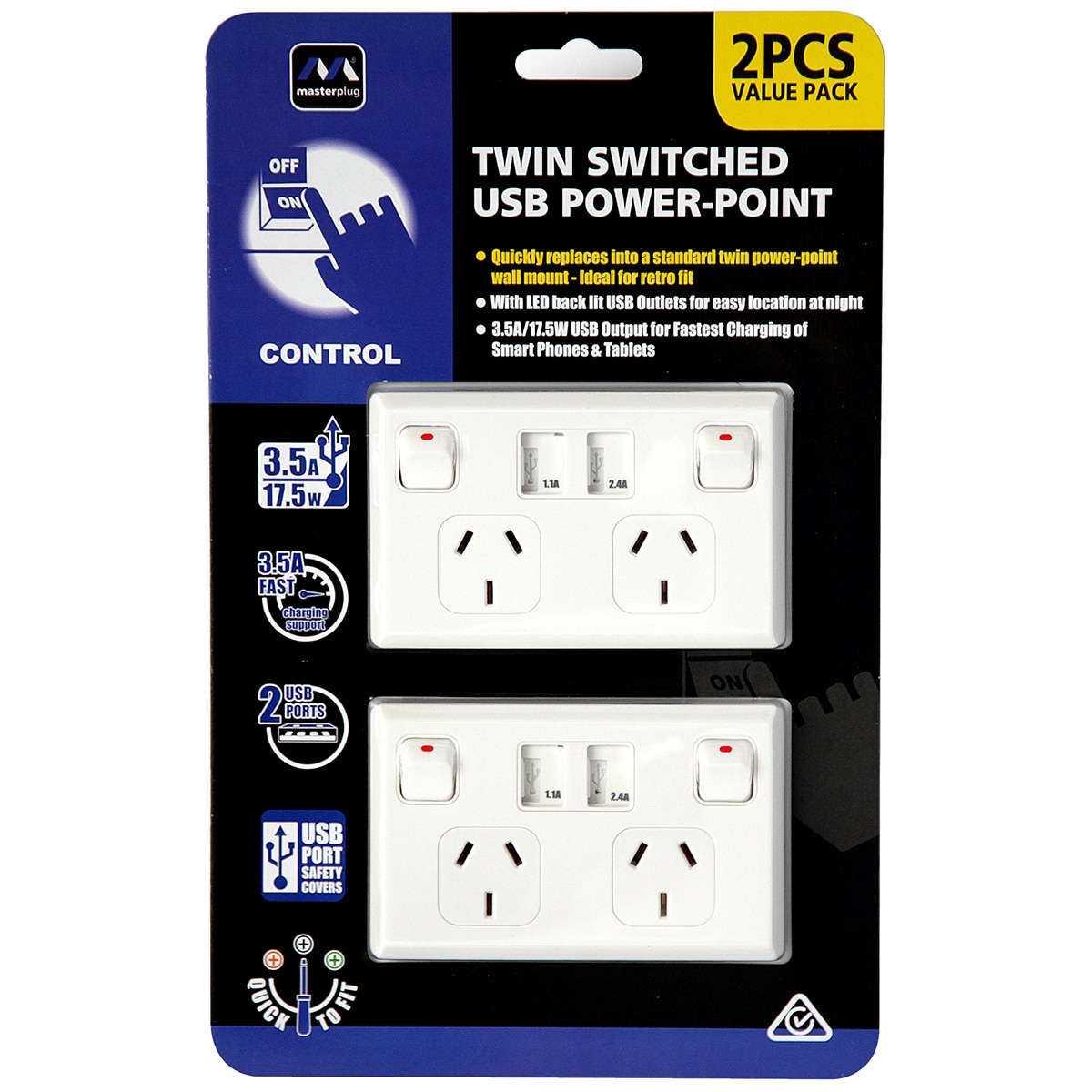Double Powerpoint With USB - 2 pack