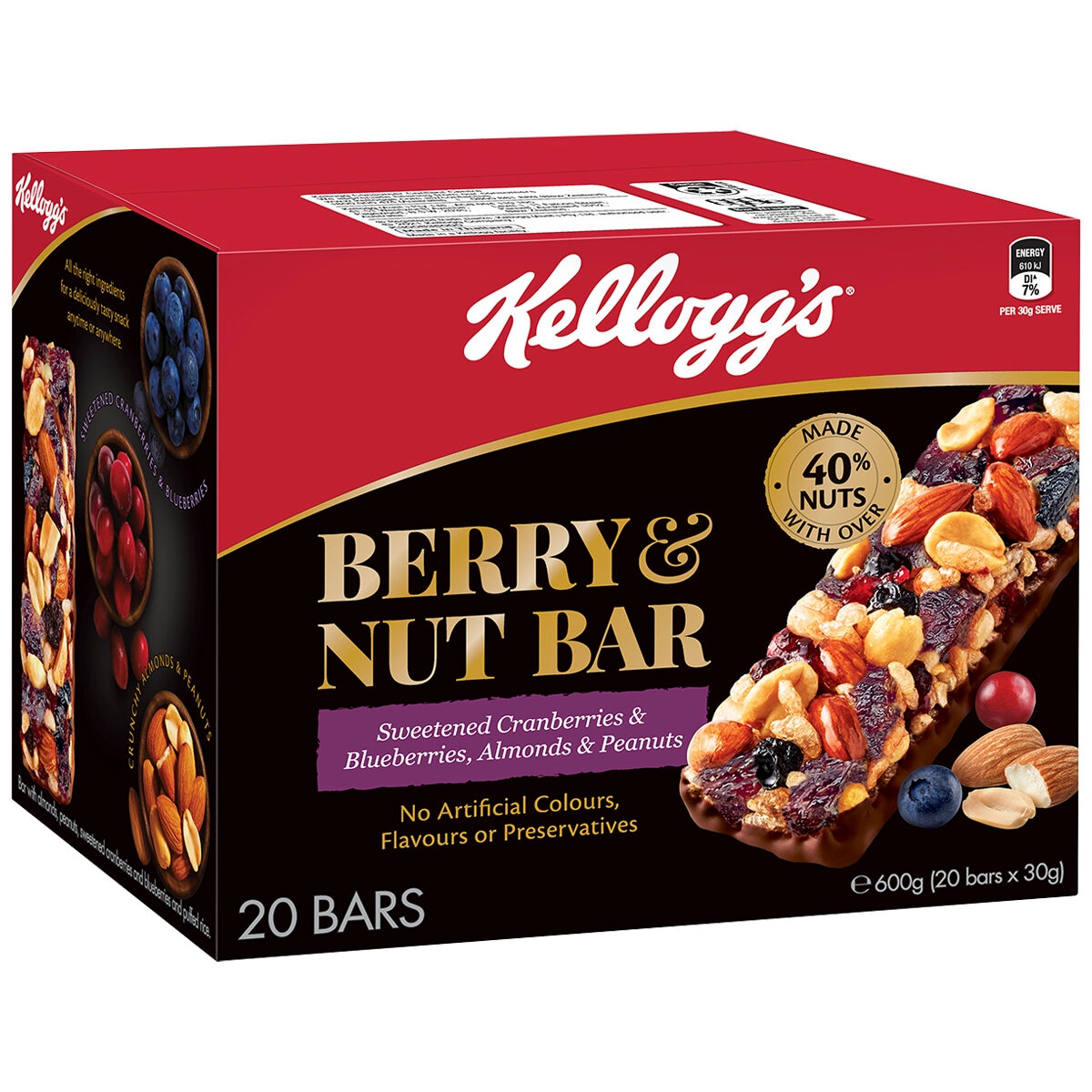 Kellogg's Berry and Nut Bar 20 x 30 gram Costco Australia