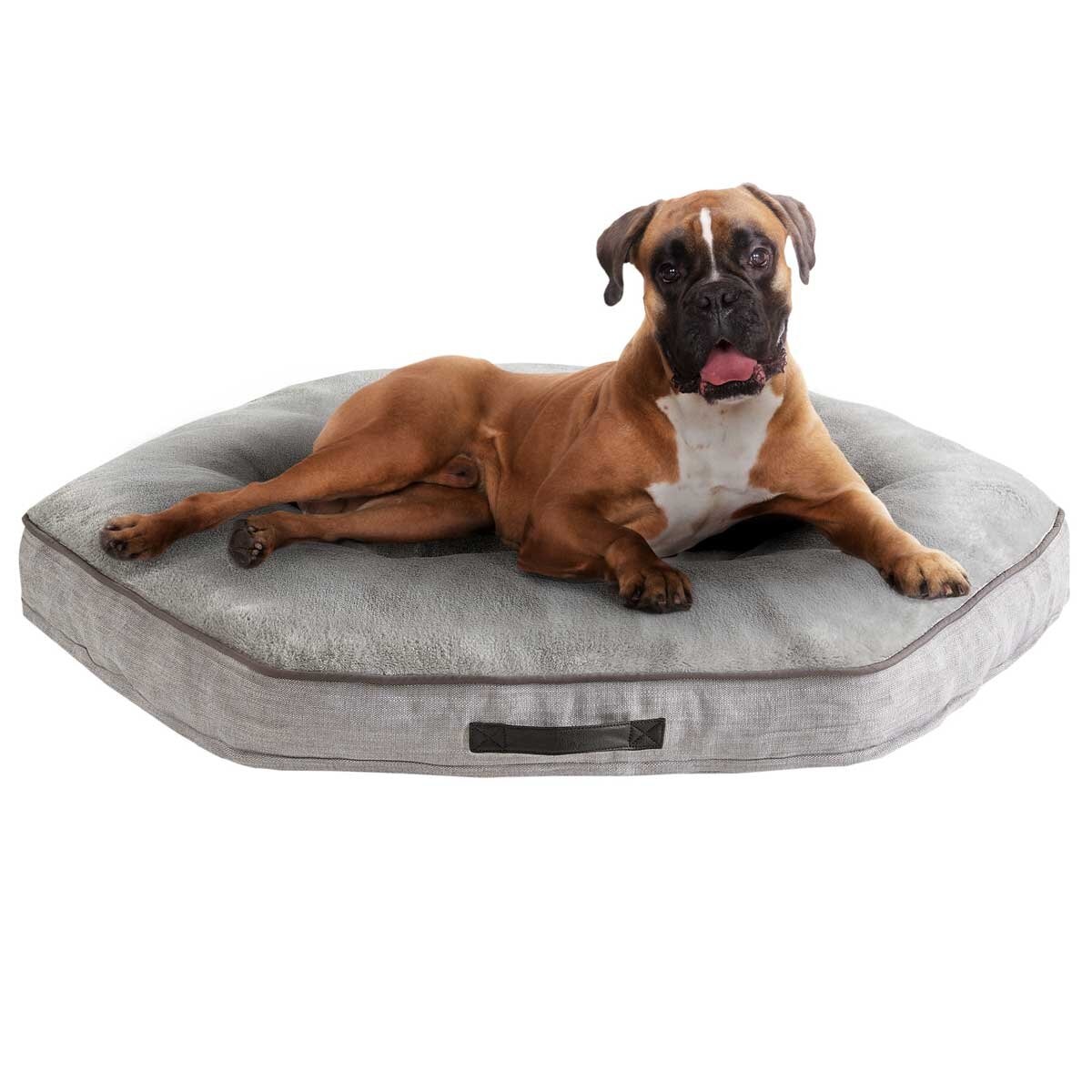 Kirkland Signature Hexagon Pet Napper Spring Grey Faux Fur