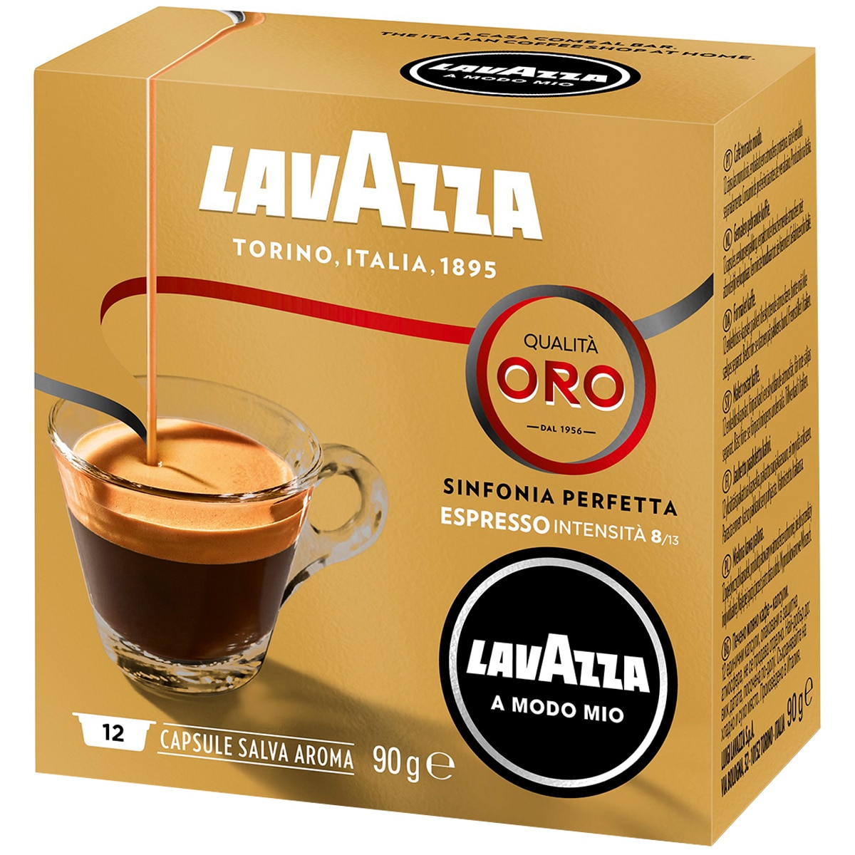 Lavazza A Modo Mio Qualita Oro Coffee Capsules 96pk + Free Lavazza