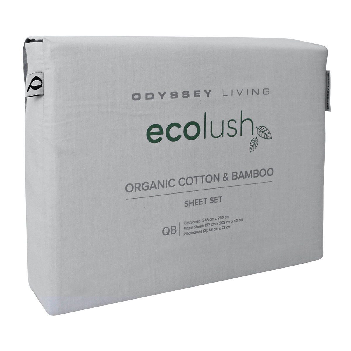 Odyssey Living Eco Lush Organic Cotton and Bamboo King Sheet Set Night Silver