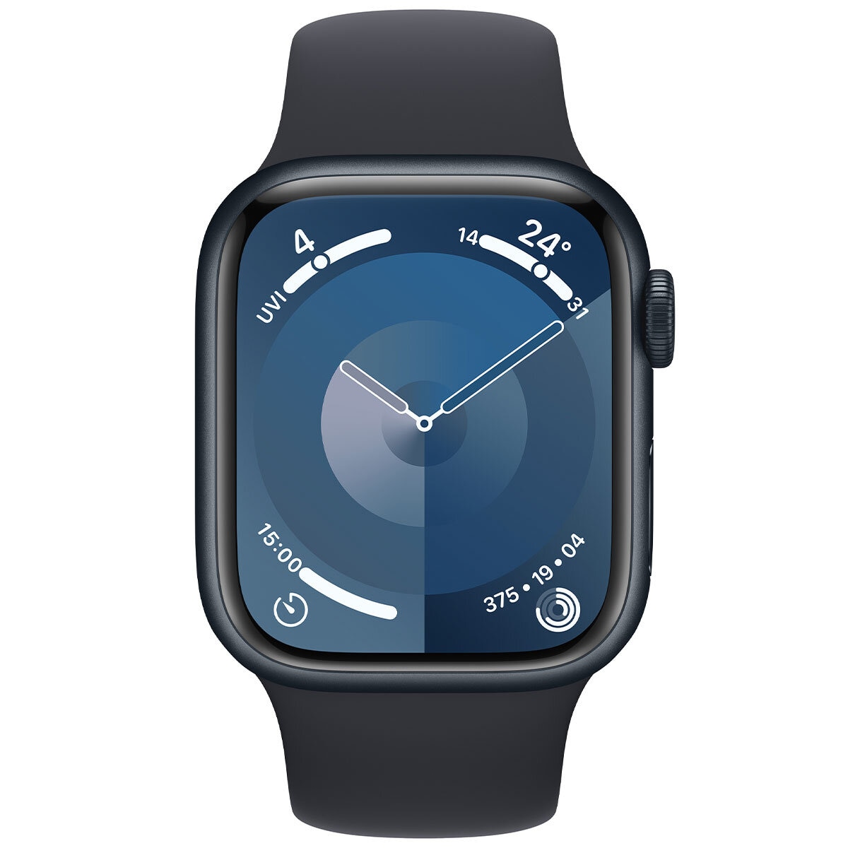 Apple Watch Series 9 GPS + Cellular 41mm Midnight Aluminium Case with Midnight Sport Band - S/M