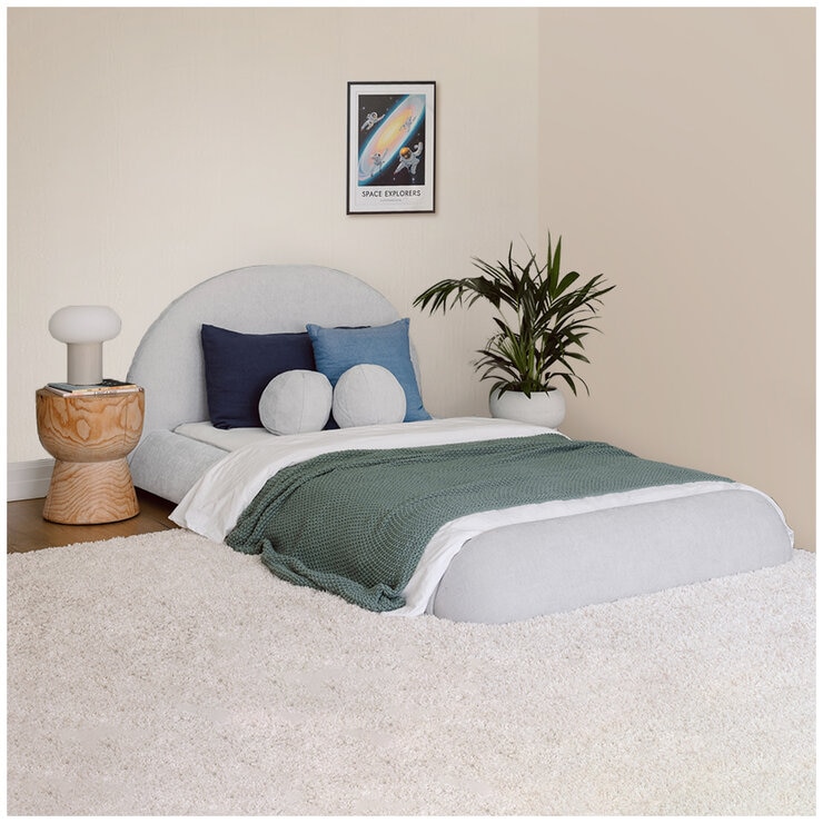 Aesthetik Kids Upholstered King Single Bed Grey