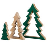 Nesting Wood Trees 45cm Green