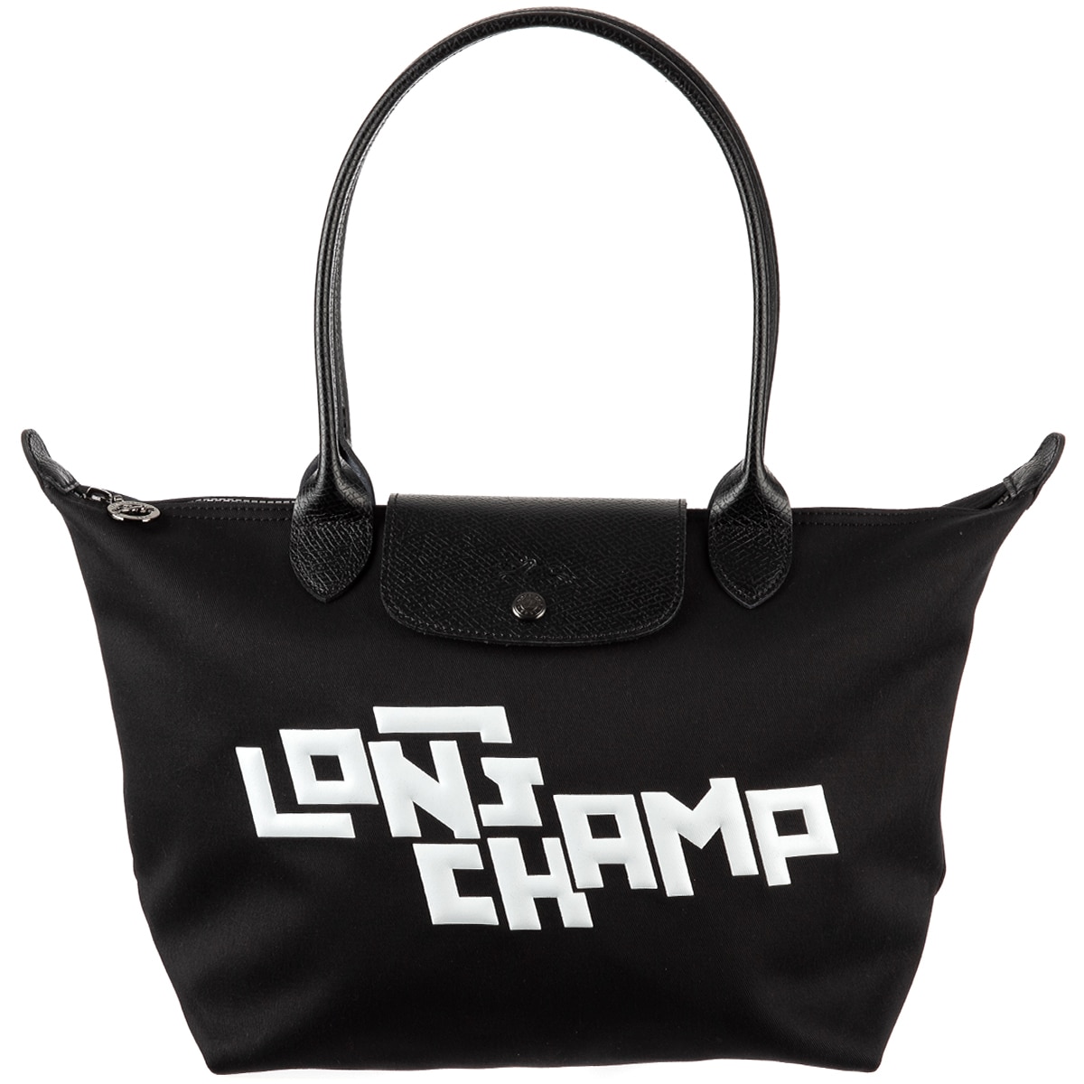 Longchamp Le Pliage Small Shoulder Bag Black/White