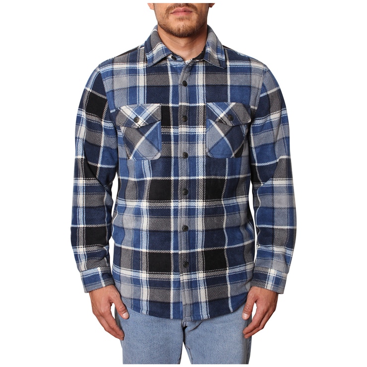 Freedom Foundry Men's Plush Shirt Jacket - Blue