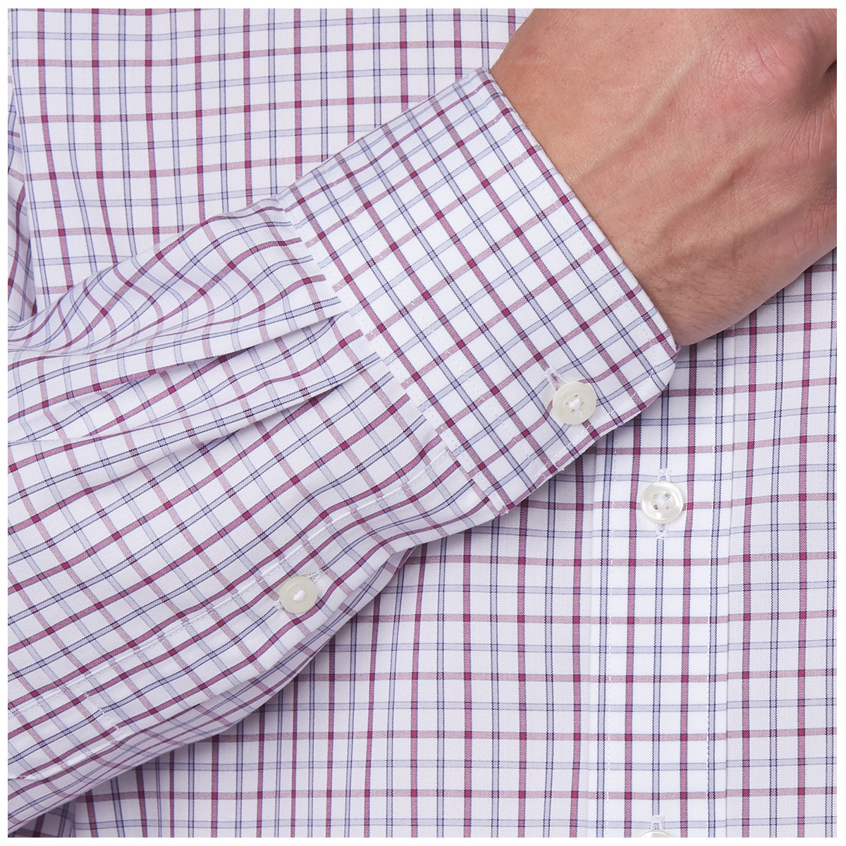 Kirkland Signature Dress Shirt - White/Red Plaid