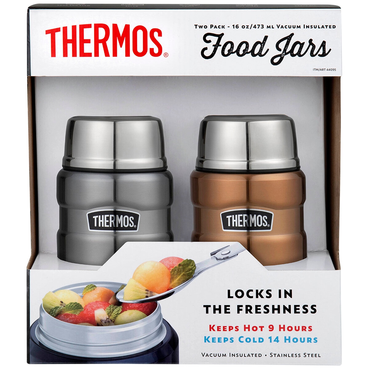 Thermos Stainless King 470ml Food Jar 2 Pack