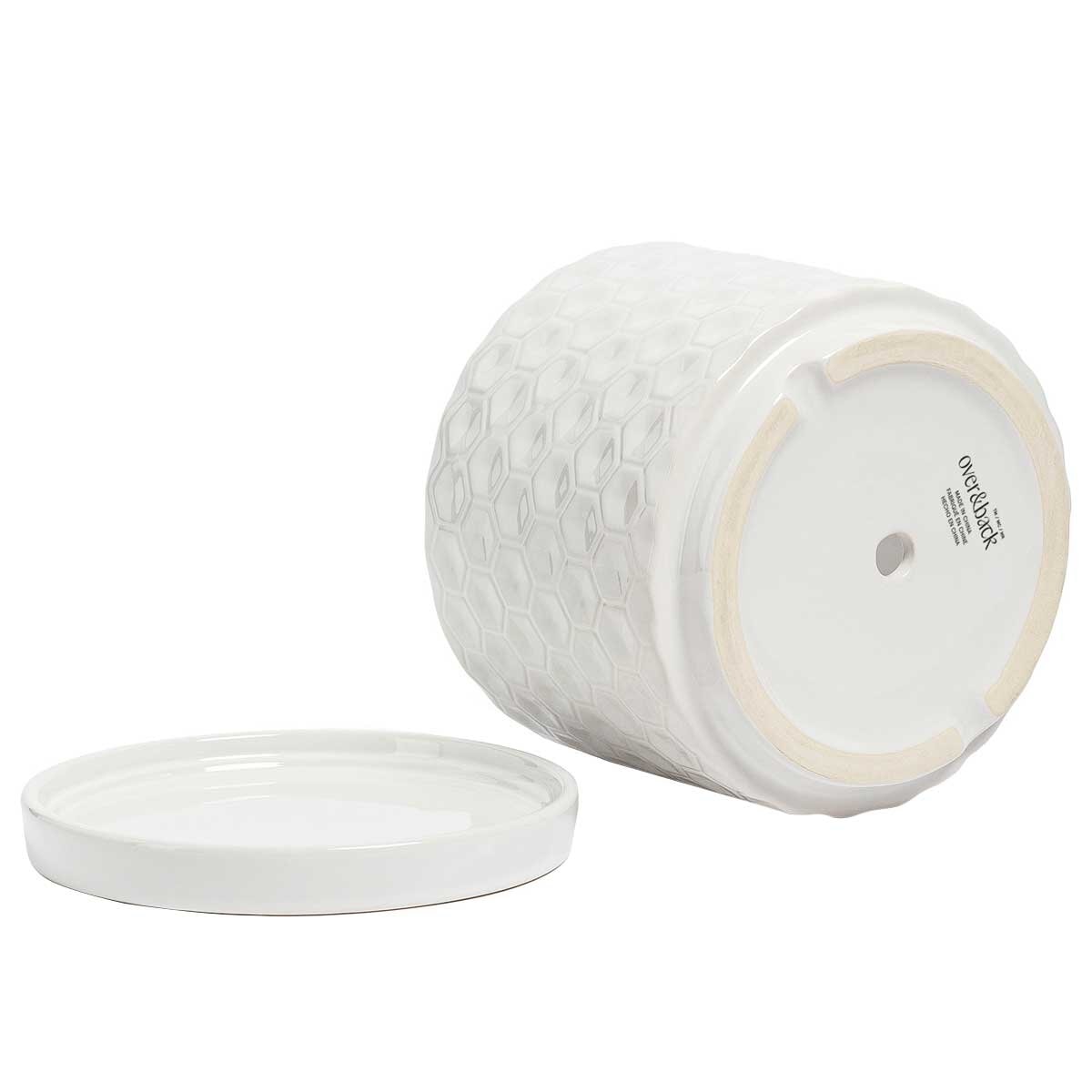 over&back Set of 2 Honeycomb Ceramic Planters