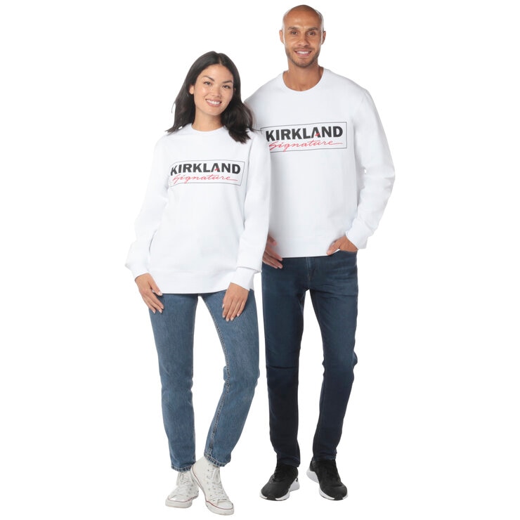 Kirkland Signature Unisex Fleece Crewneck White
