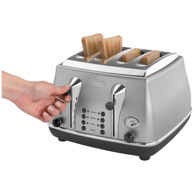 Delonghi Icona Classic 4 Slice Toaster Silver