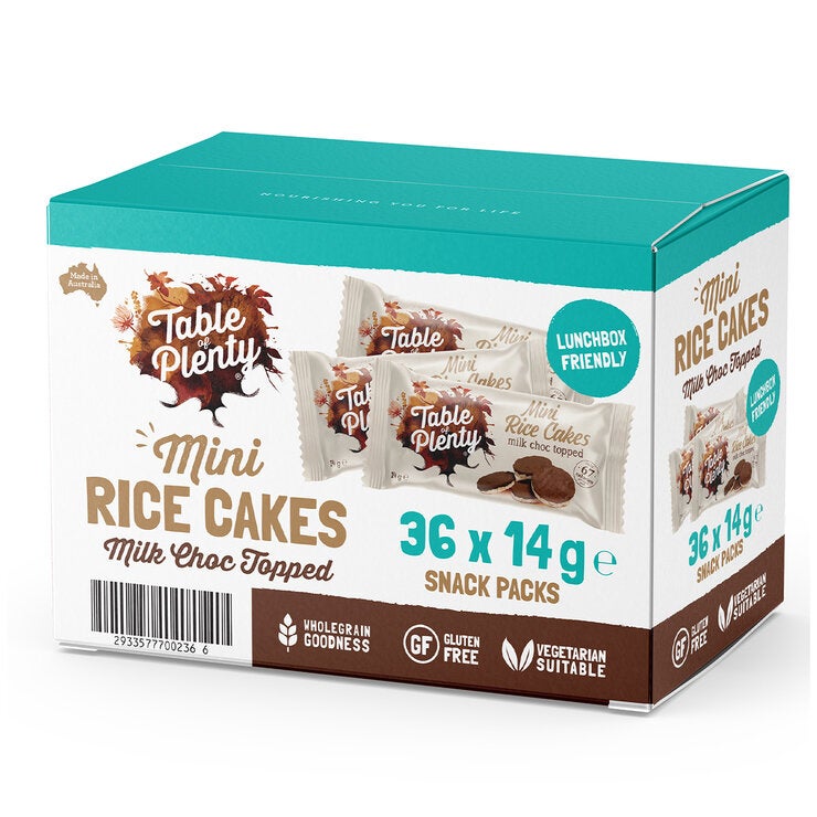 Table Of Plenty Mini Rice Cakes 36 x 14g Table Of Plenty Mini Rice Cakes 36 x 14g