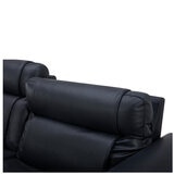 Aiden & Ivy Leather Power Reclining Sofa With Power Headrests