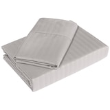 Bdirect Royal Comfort Blended Bamboo Sheet Set with stripes Double - Silver Grey