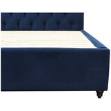 Moran Princess King Bedhead With Encasement With Slatted Base Blue