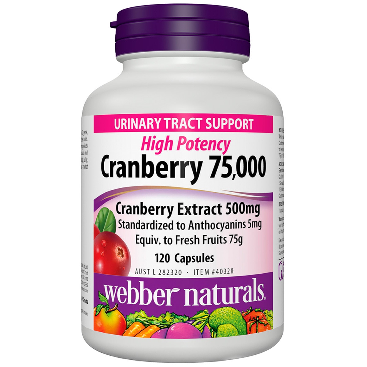 Webber Naturals Cranberry Extract 500mg 120 caps