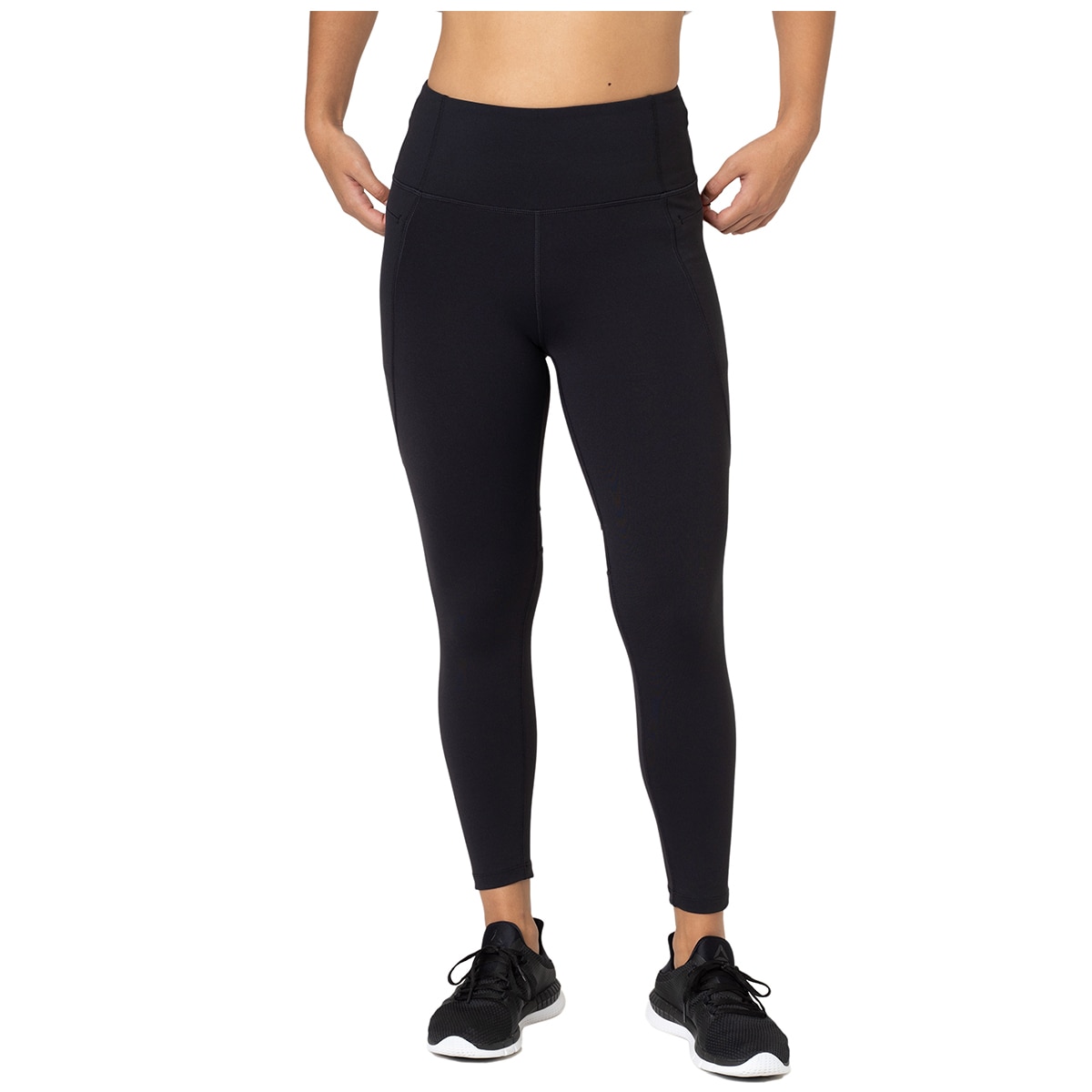 Tuff Athletics Women's High Waisted Legging with Pockets, Black