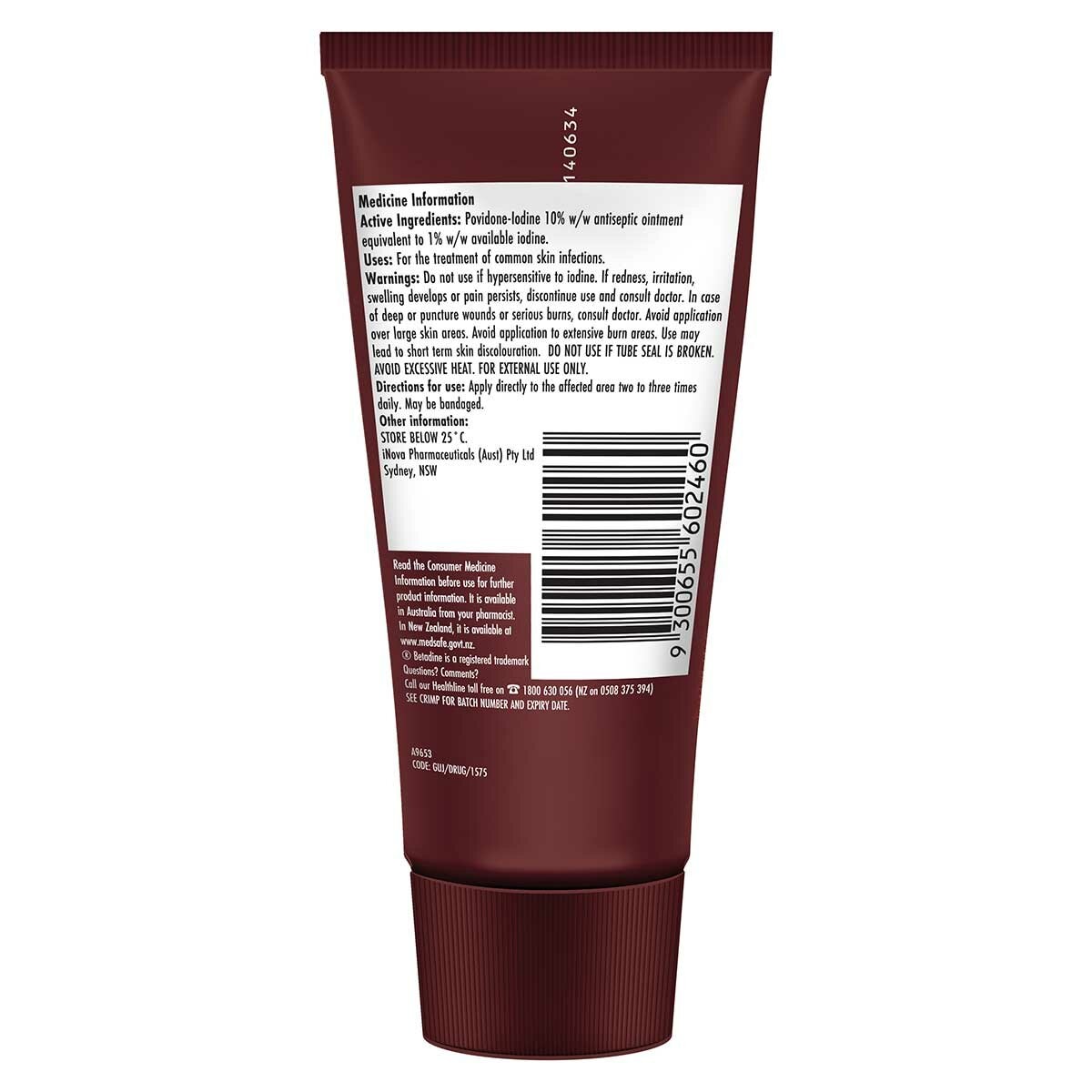 Betadine Antiseptic Ointment 2 x 65g Betadine Antiseptic Ointment 2 x 65g