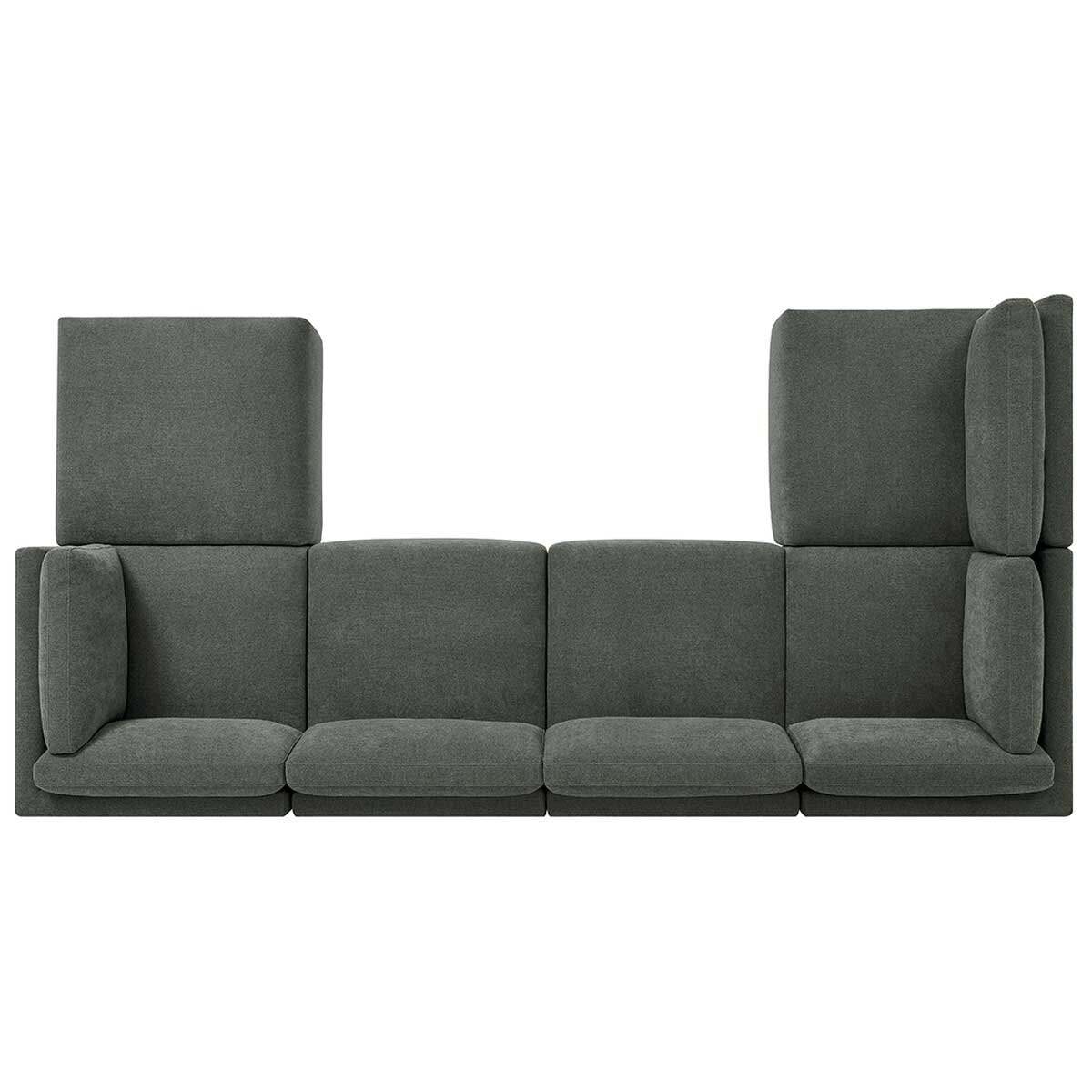 Henredon 6 Piece Fabric Modular Sectional With Ottoman
