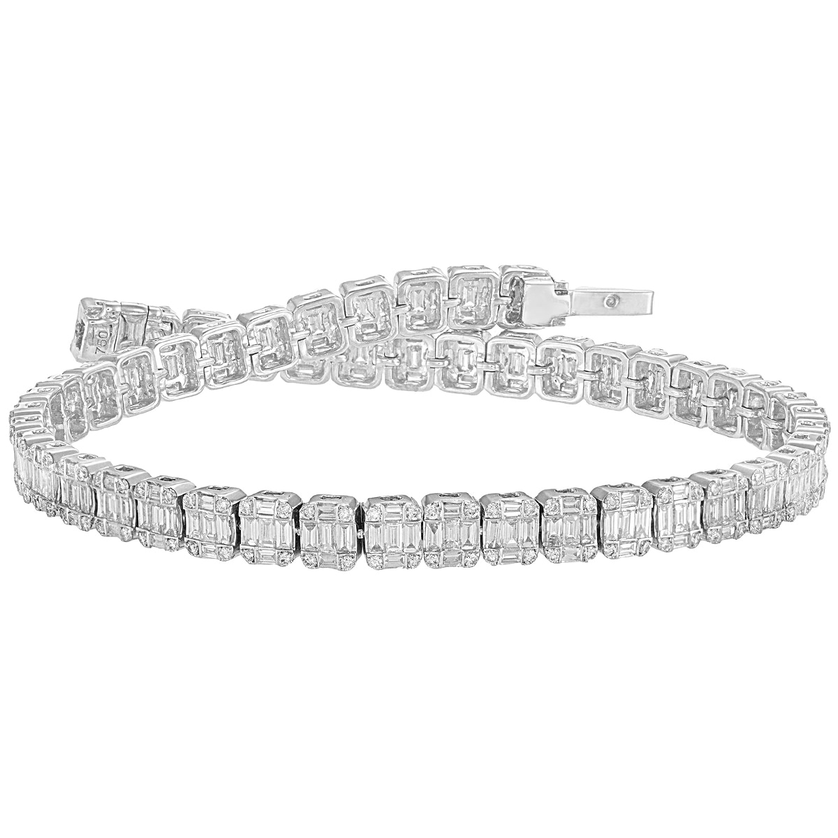 18KT White Gold 3.25ctw Diamond Bracelet Costco Australia